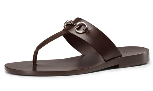 Gucci - Leather Horsebit Thong Sandal - Empress of Style