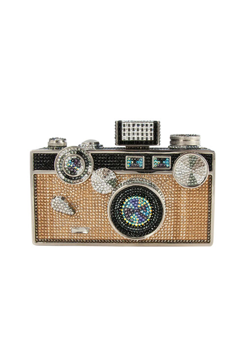 Judith Leiber Couture Camera Crystal Minaudiere