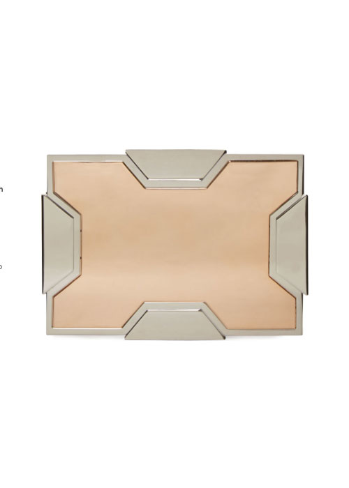 Silver And Rose Gold Small Space Clutch