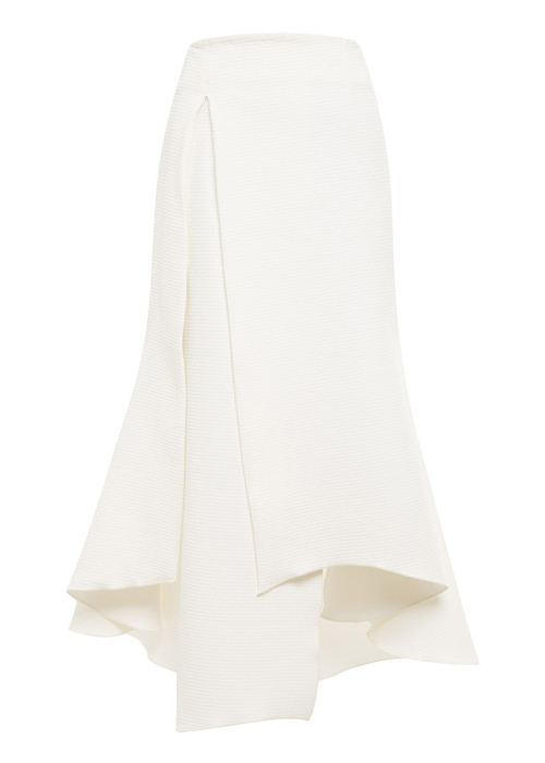 Ellery - Olympia Asymmetric Crepe Midi Skirt