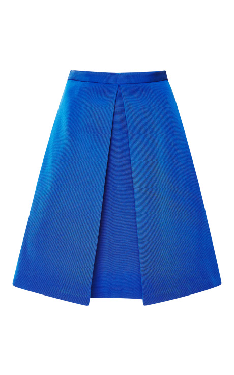 Tibi Katia Pleated Faille Skirt