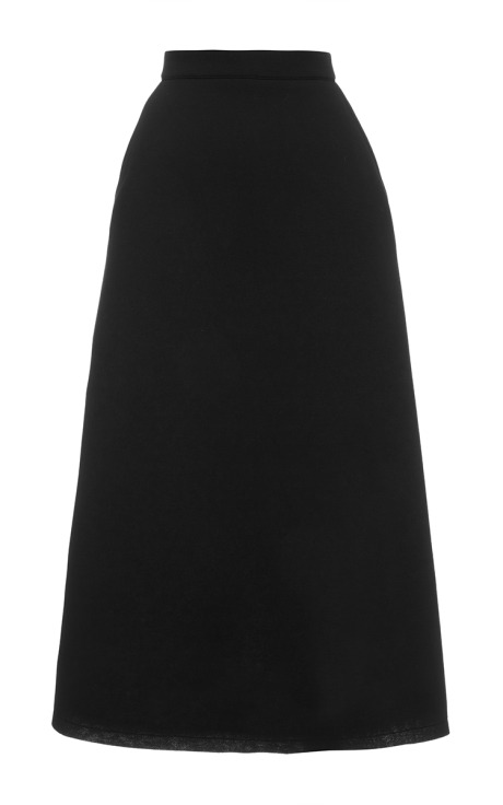 Être Cécile - Black A-Line Midi Skirt