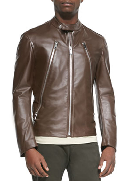 Maison Margiela - Leather-Zip Moto Jacket