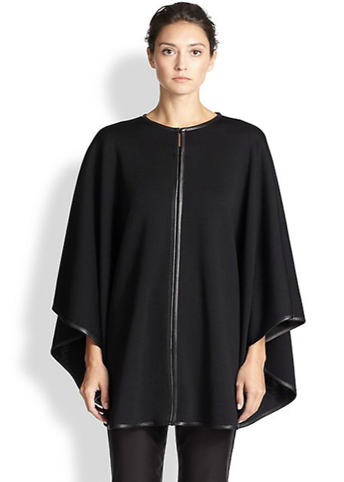 St John - Milano Leather Trimmed Cape