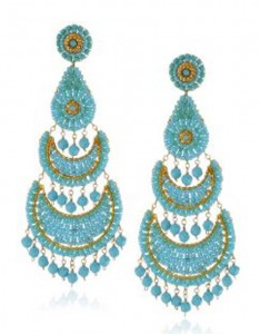 Miguel Ases - Turquoise-Color Fan Drop Earrings