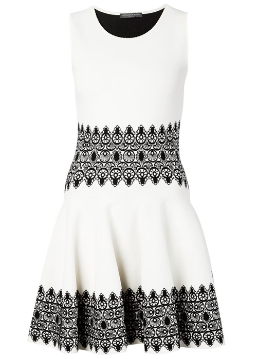 Alexander McQueen - Lace Circle Jacquard Mini Dress