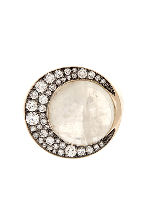 Noor Fares - Eclipse Diamond and Moonstone Ring