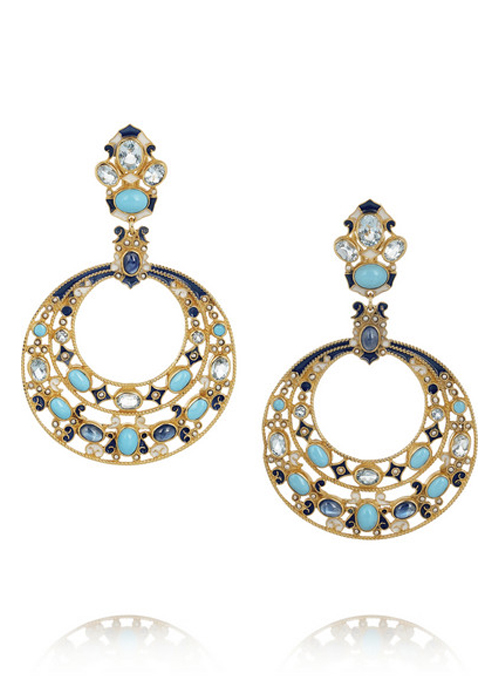 Percossi Papi - Gold-plated multi-stone earrings