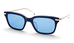 Thom Browne - 18K Gold & Blue Acetate Square Sunglasses