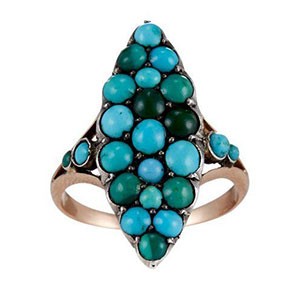 Vintage The One I love NYC - Victorian Turquoise Cabochon Ring