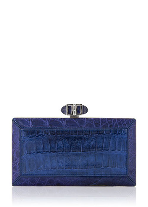 Judith Leiber Couture - Coffered Crocodile Minaudiere