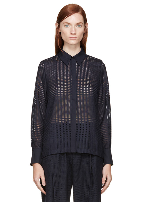 Mother of Pearl - Navy Meredith Blouse