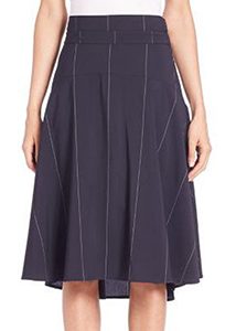A.L.C. - Corso Pinstriped Wool-Blend Skirt