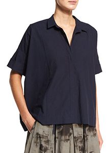 Donna Karan - Rolled-Sleeve Camp Shirt