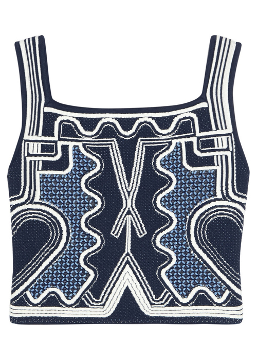Peter Pilotto - Cropped Jacquard-Knit Top