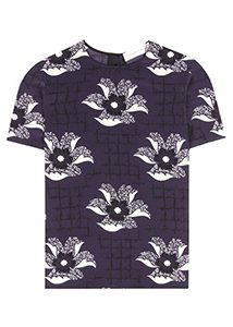 Victoria Beckham - Printed Silk T-shirt