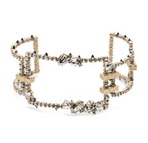 Alexis Bittar - Crystal Encrusted Oversize Link Cuff Bracelet
