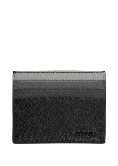 Prada - Colorblocked Saffiano Card Holder