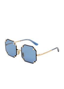 Dolce & Gabbana - Rimless Beveled Square Metal Sunglasses