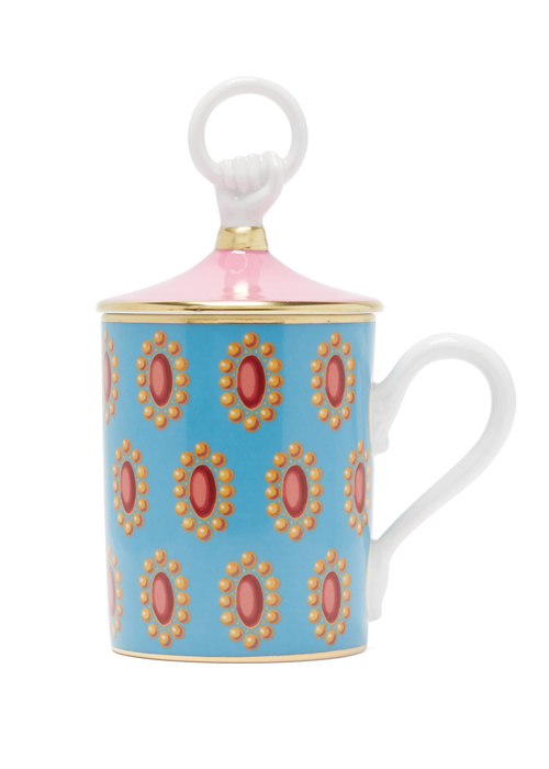 Gucci - Broche-print Hand and Ring-lid Mug