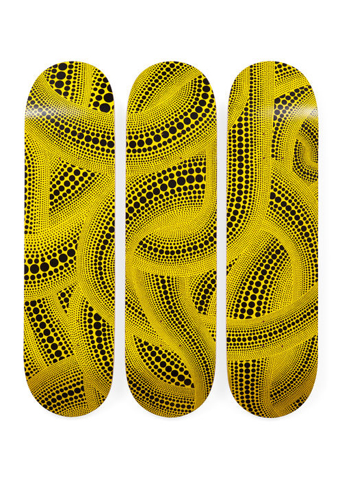MoMA Store - Yayoi Kusama Yellow Trees Skateboard Triptych