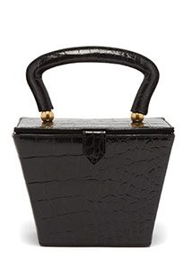 Staud - Sadie Crocodile-effect Leather Bag