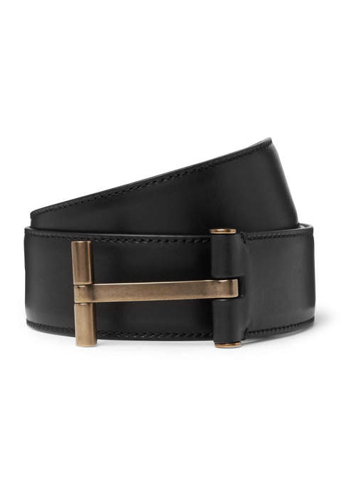 Tom Ford - 4cm Black Full-Grain Leather Belt