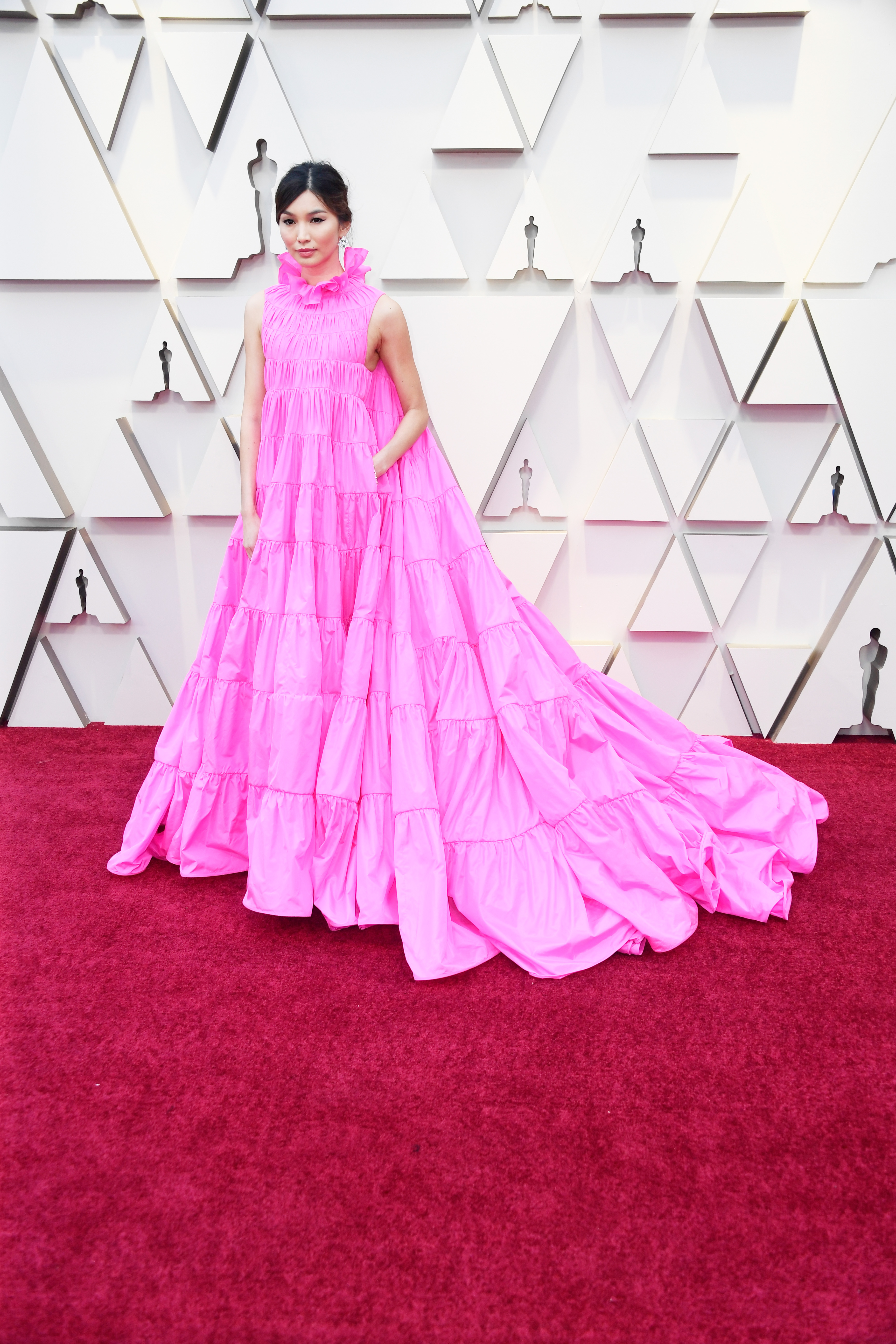 Gemma Chan in Valentino Couture
(Photo by Frazer Harrison/Getty Images)