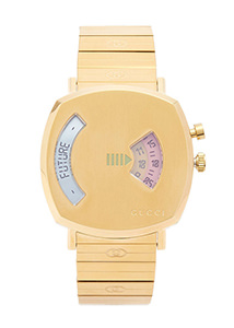 Gucci - Grip digital-roulette two-window gold watch