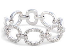 Ef Collection - Flexible Chain Link Diamond Ring