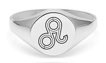 Myia Bonner - Leo Signet Ring In Sterling Silver