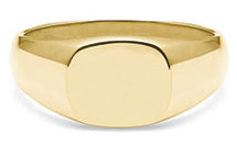 Myia Bonner - Solid 9K Yellow Gold Cushion Signet Ring