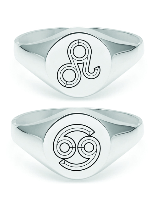 Myia Bonner - Zodiac Signet Ring In Sterling Silver