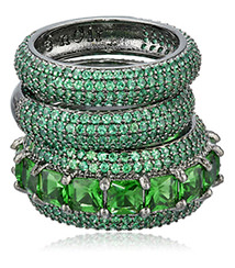 Noir Jewelry - Green Miranda Stackable Ring