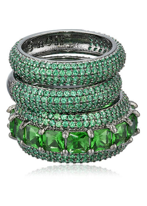 Noir Jewelry - Green Miranda Stackable Ring