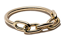 Zoë Chicco - 14kt Yellow Gold Square Oval Link Chain Ring