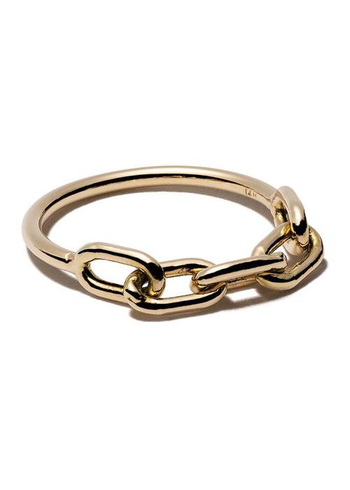 Zoë Chicco - 14kt Yellow Gold Square Oval Link Chain Ring