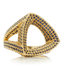 Karma el Khalil - Trilogy 18K Yellow Gold Sapphire Ring