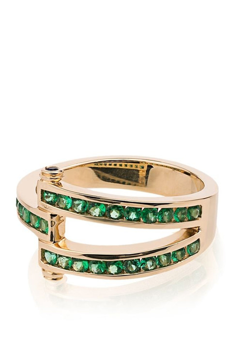 Retrouvaí - 14kt yellow gold Magna emerald ring