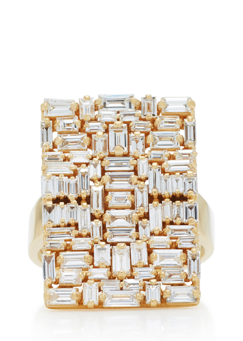 Suzanne Kalan - White Diamond Baguette Ring