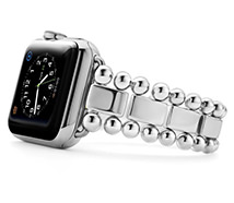 Lagos - Smart Caviar Sterling Silver Link Band for Apple Watch