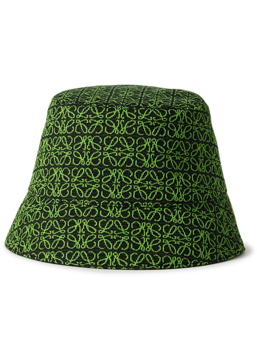 Loewe - Reversible Logo-Jacquard Cotton-Blend And Shell Bucket Hat