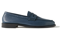 Manolo Blahnik - Perry Full-Grain Leather Penny Loafers copy