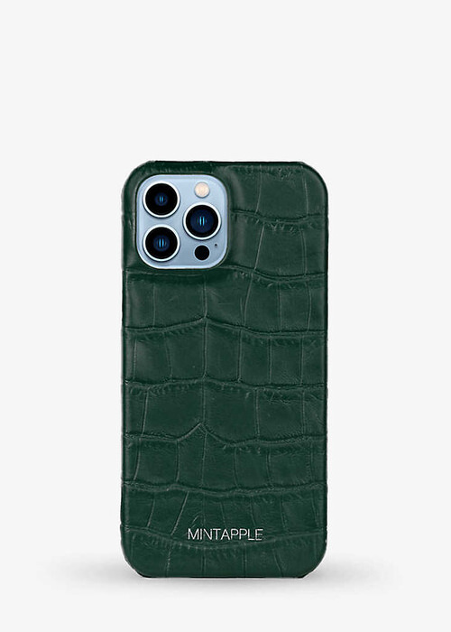 Mintapple - Alligator-embossed leather iPhone Case