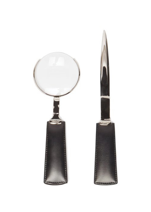 Pineider - Leather-handled Magnifying Glass