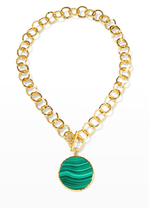 Nest Jewelry - Malachite Pendant on Chain Necklace