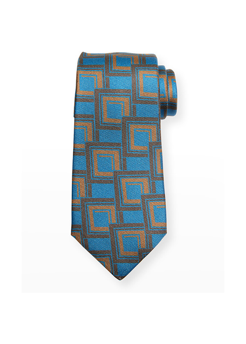 Kiton - Men's Geometric Silk Tie