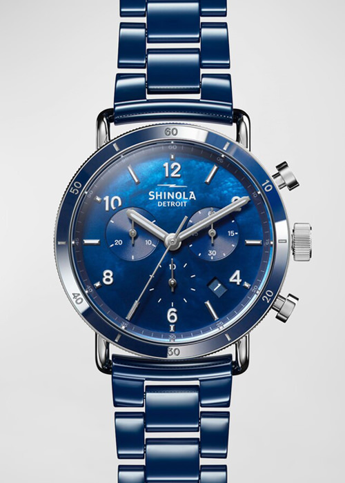 Shinola - The Canfield Sport Chronograph Ceramic Bracelet Watch